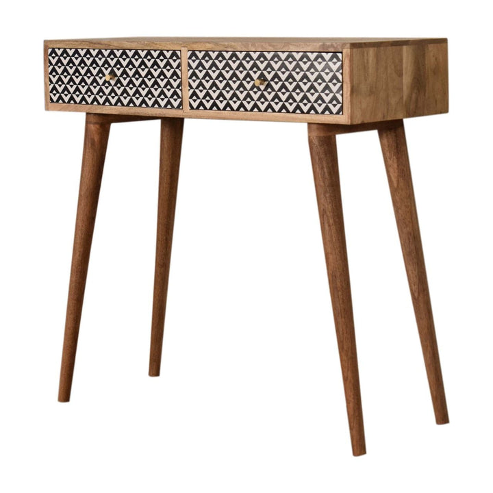 Mid-Century Modern Valentina Console Table - Solid Mango Wood Hallway Console for Entryway - main view showing...