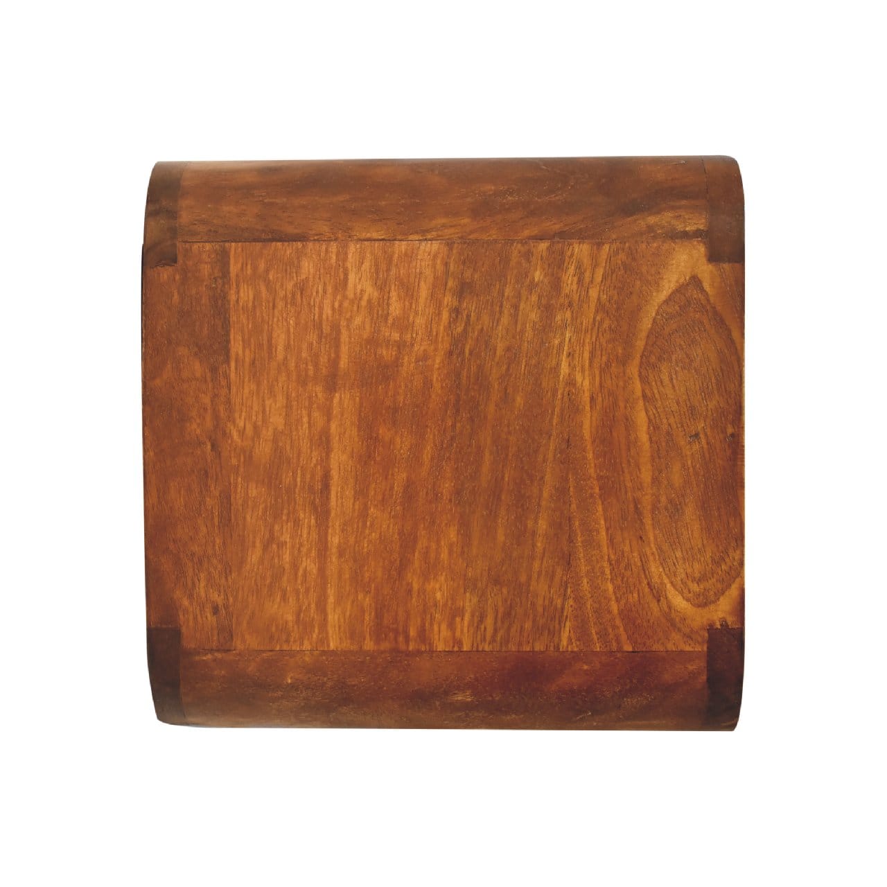 Mini Curve Floating Nightstand - Solid Mango Wood Bedside Table for Bedroom - product view 8 showing handcrafted solid...
