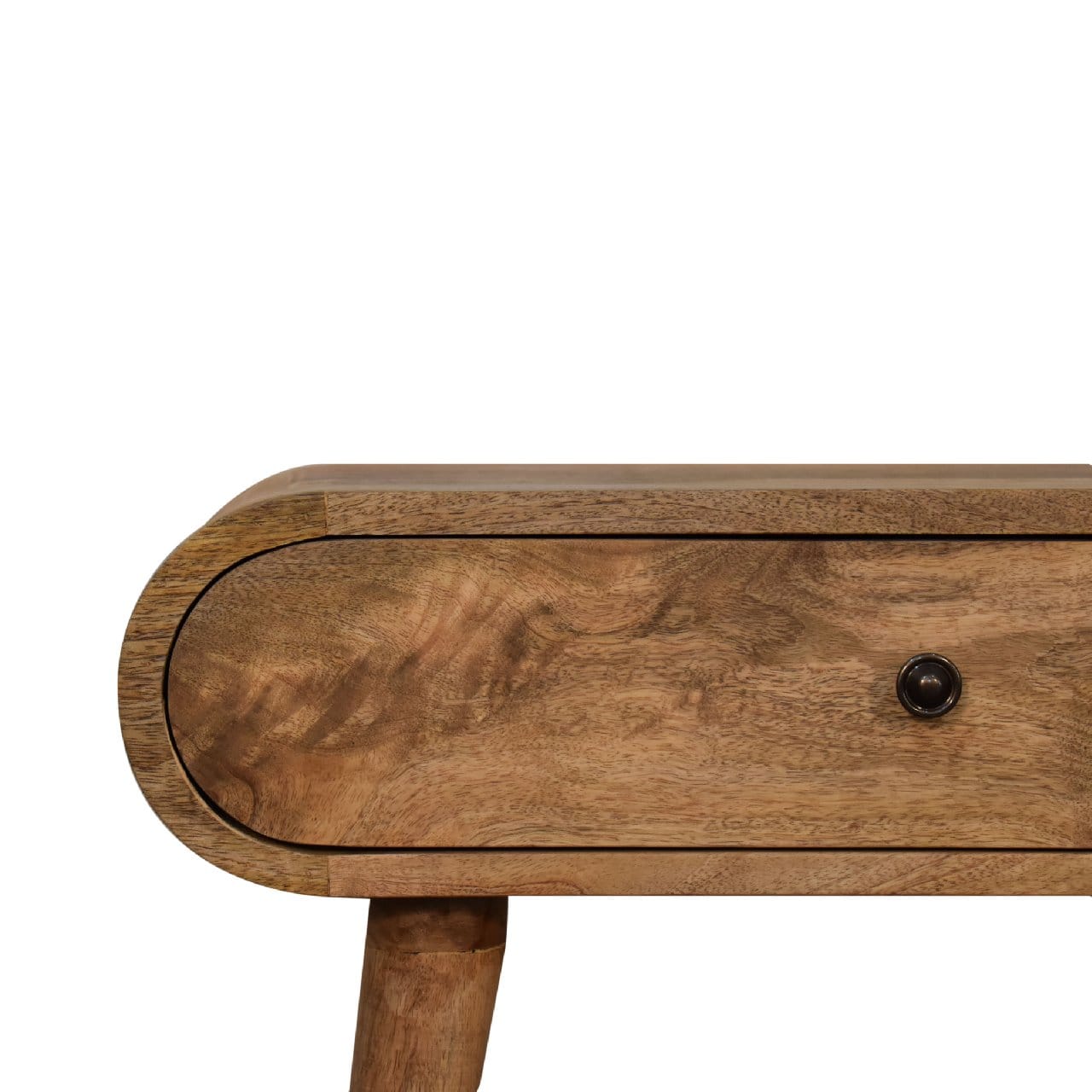 Mini London Console Table - Solid Mango Wood Hallway Console for Entryway - product view 4 showing handcrafted solid...