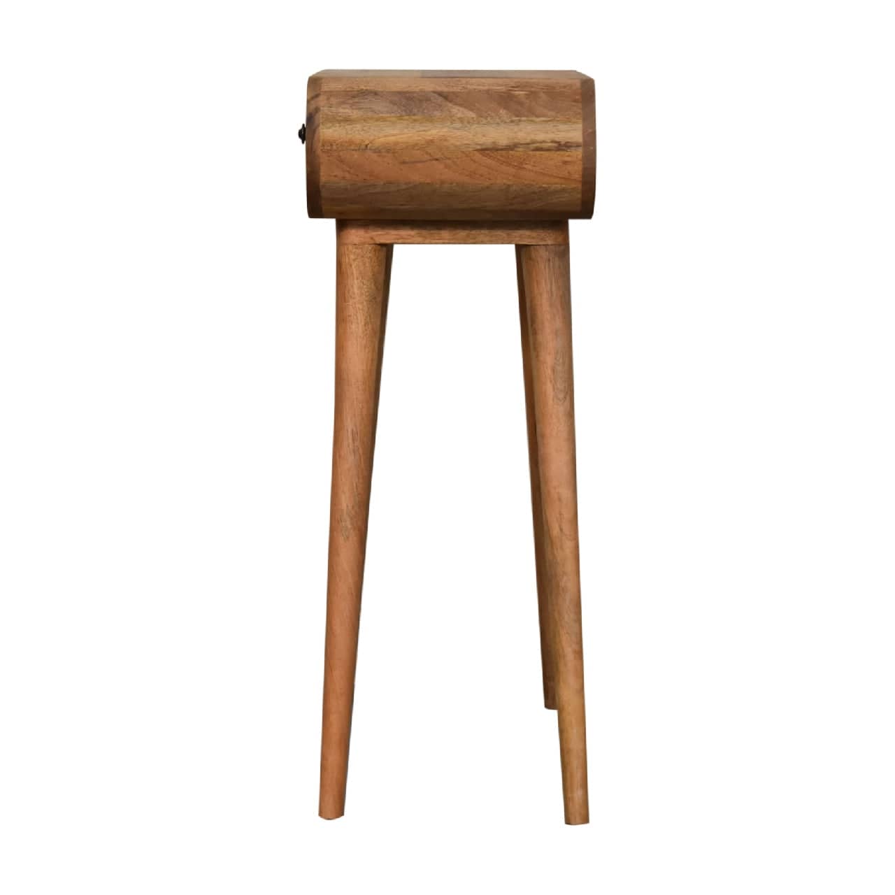 Mini London Console Table - Solid Mango Wood Hallway Console for Entryway - product view 7 showing handcrafted solid...