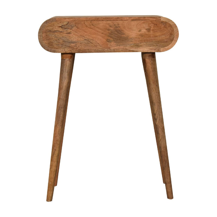 Mini London Console Table - Solid Mango Wood Hallway Console for Entryway - product view 8 showing handcrafted solid...