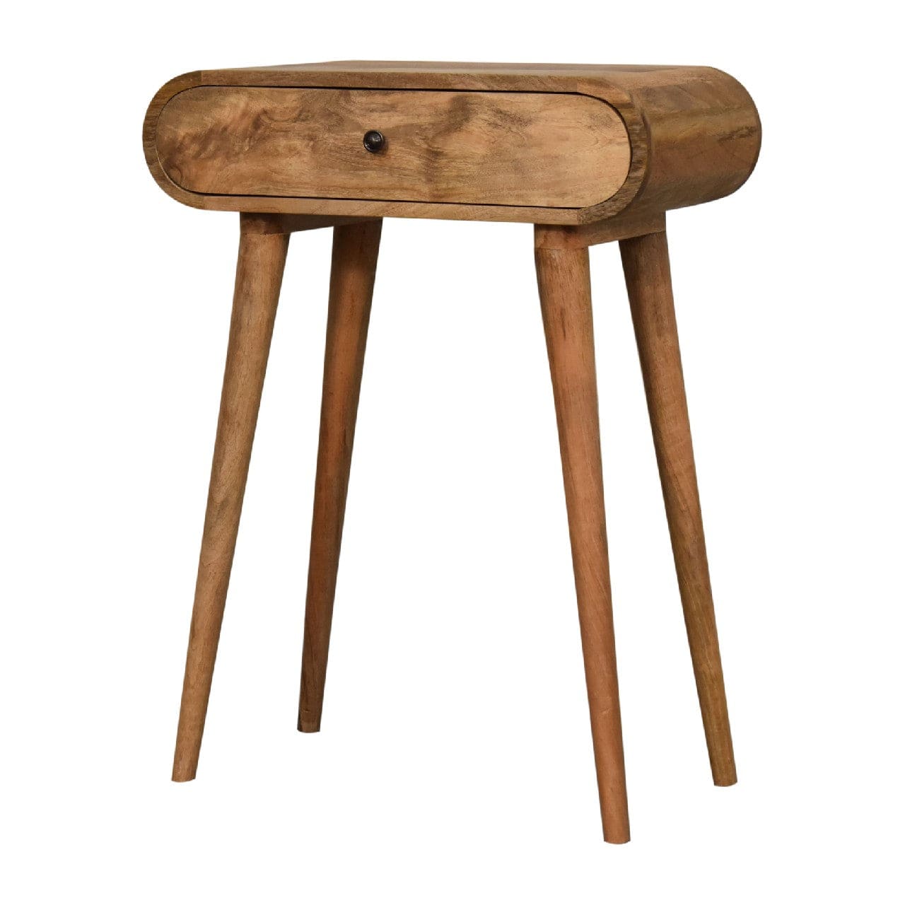 Mini London Console Table - Solid Mango Wood Hallway Console for Entryway - product view 2 showing handcrafted solid...