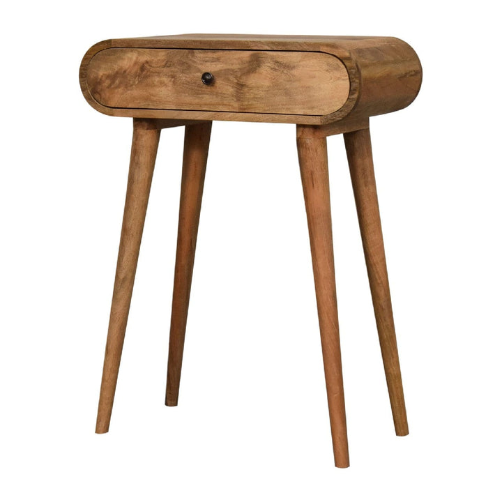 Mini London Console Table - Solid Mango Wood Hallway Console for Entryway - product view 2 showing handcrafted solid...