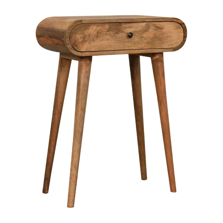 Mini London Console Table - Solid Mango Wood Hallway Console for Entryway - product view 3 showing handcrafted solid...