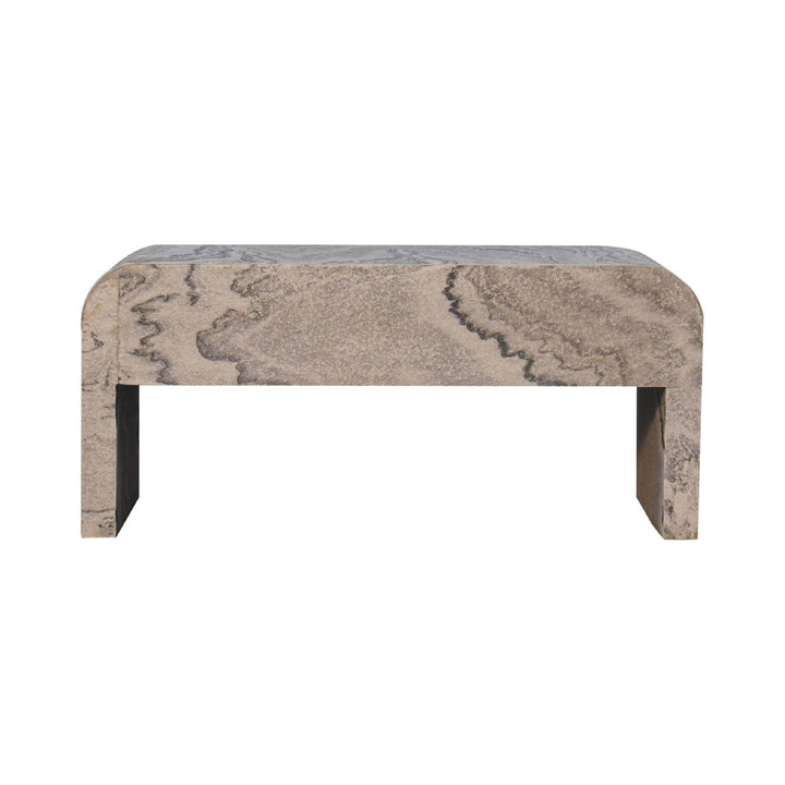 Nouveau TV Stand - Solid Mango Wood Entertainment Center for Living Room - product view 9 showing handcrafted solid mango...