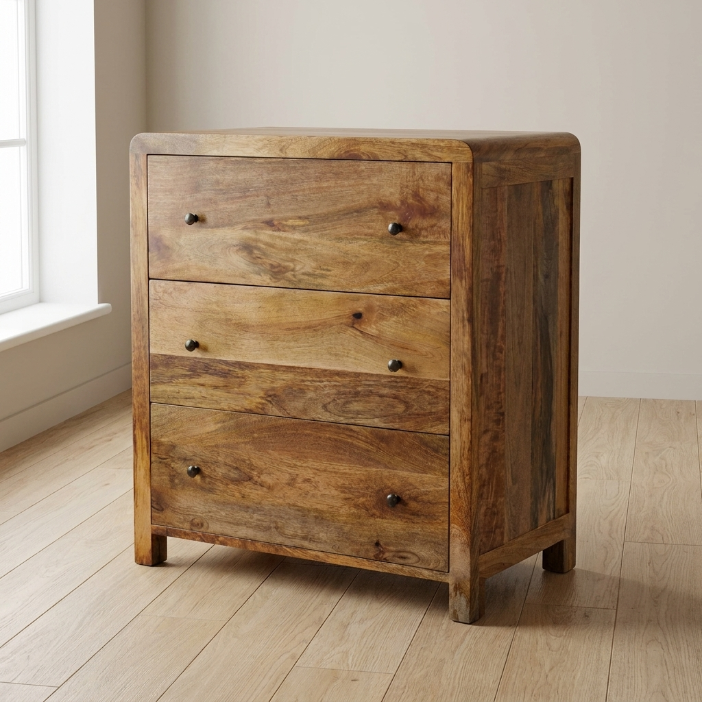 Oak-ish Solid Mango Wood Dresser