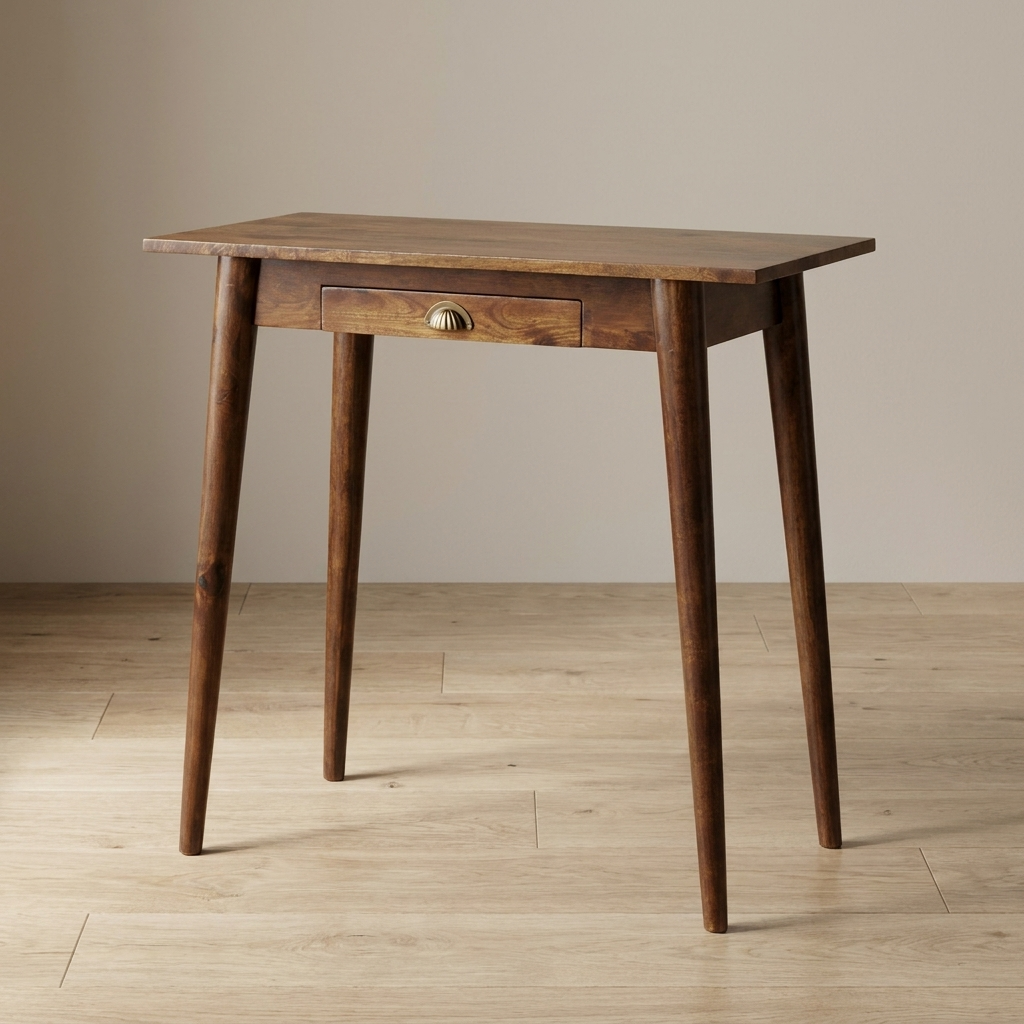 Chestnut Nordic Writing Desk in Solid Mango Wood