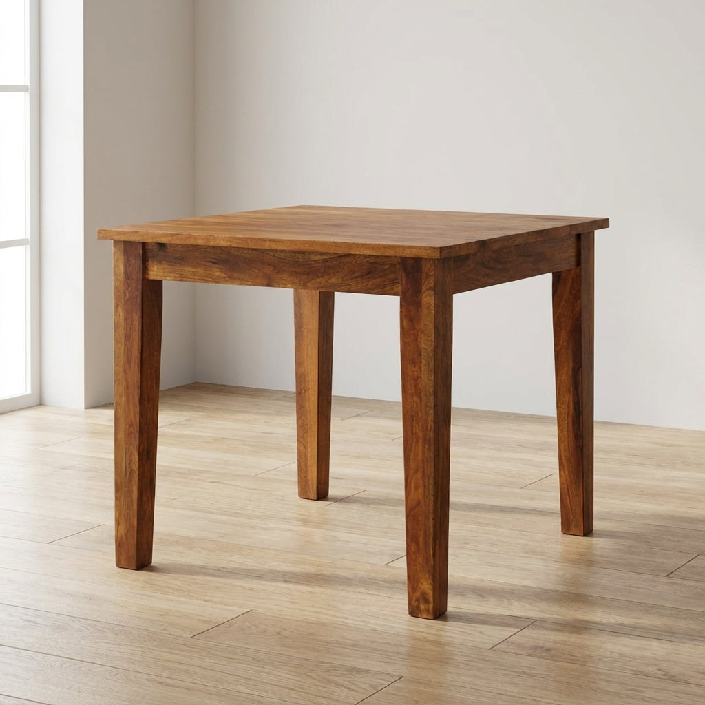 Golden Teak Solid Mango Wood Dining Table for Dining Room