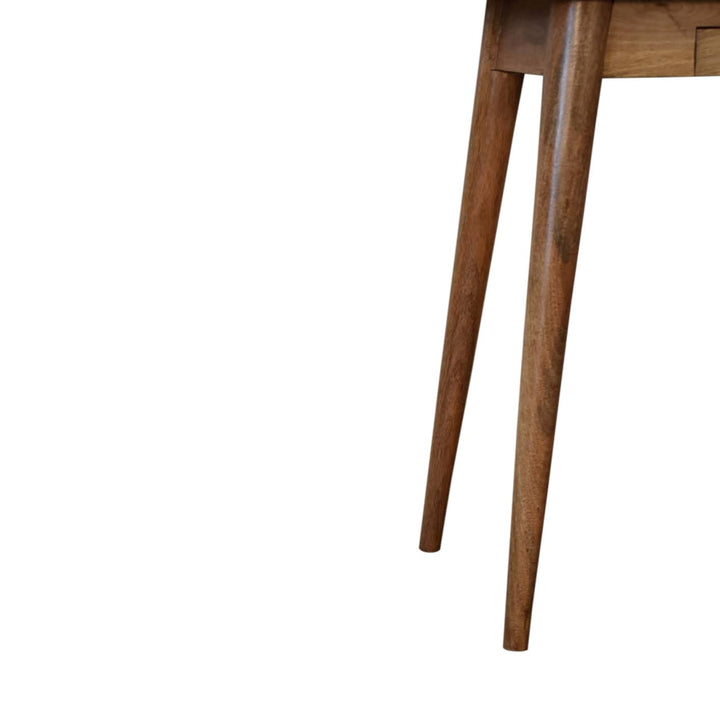 Nordic Mini Style Writing Desk - Solid Mango Wood Writing Table for Home Office - product view 8 showing handcrafted...