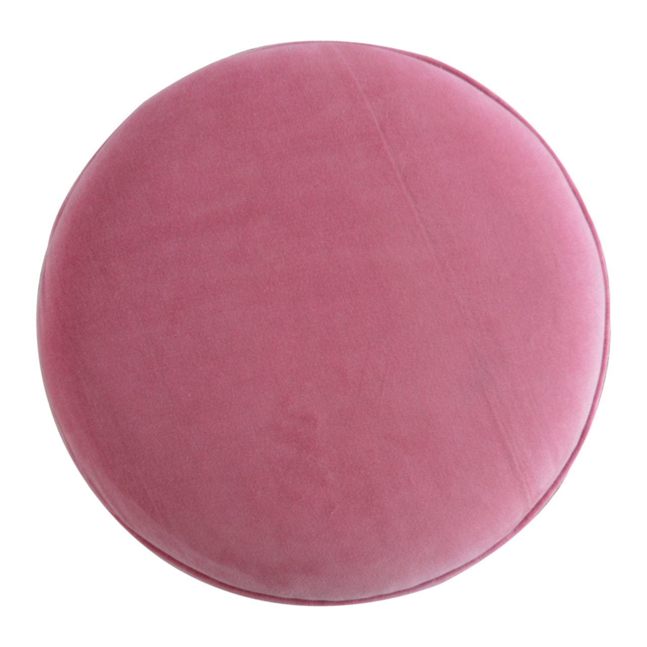 Nordic Pink Velvet Style Footstool - Solid Mango Wood Accent Stool for Living Room - product view 4 showing handcrafted...