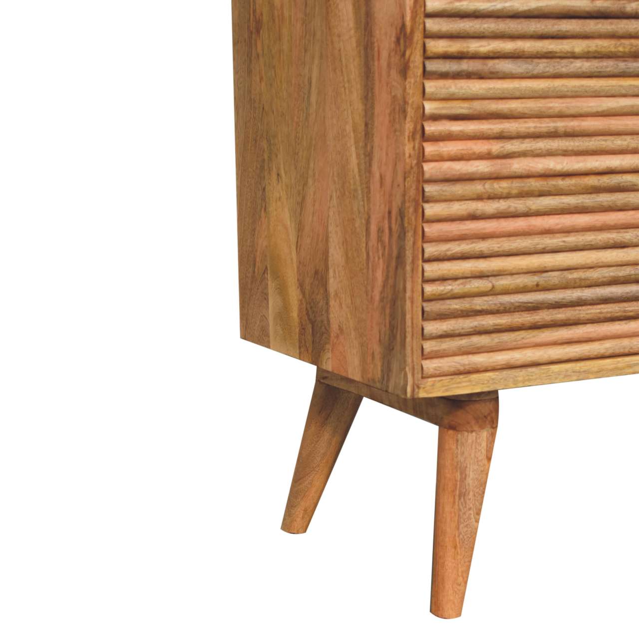 Nordic Soba T-Bar Dresser - Solid Mango Wood Storage Chest for Bedroom - product view 9 showing handcrafted solid mango...