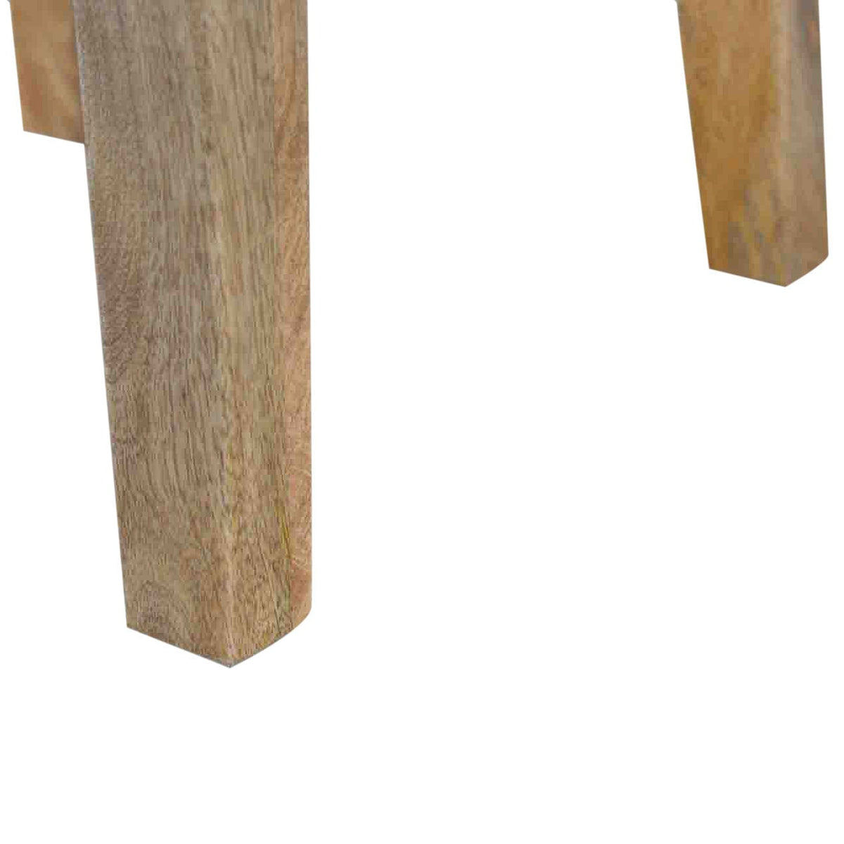 Nordic Style Accent Stool - Solid Mango Wood Accent Seating - product view 7 showing handcrafted solid mango wood stool