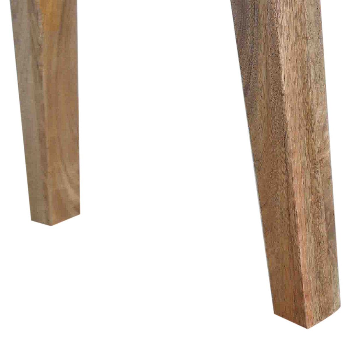 Nordic Style Accent Stool - Solid Mango Wood Accent Seating - product view 6 showing handcrafted solid mango wood stool