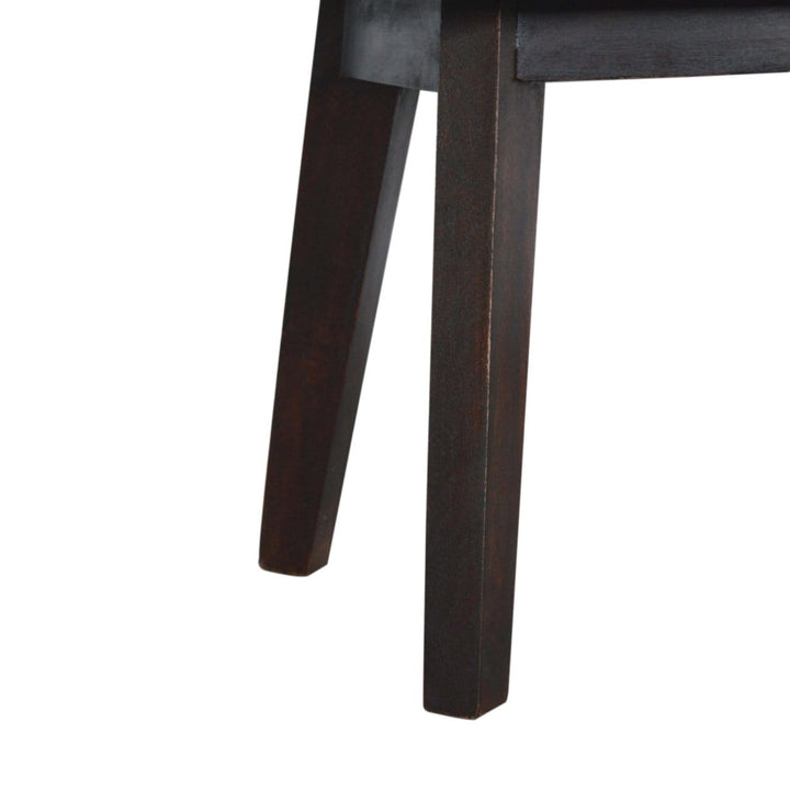 Nordic Style Turquoise Bench - Solid Mango Wood Seating Furniture for Entryway - product view 7 showing handcrafted solid...