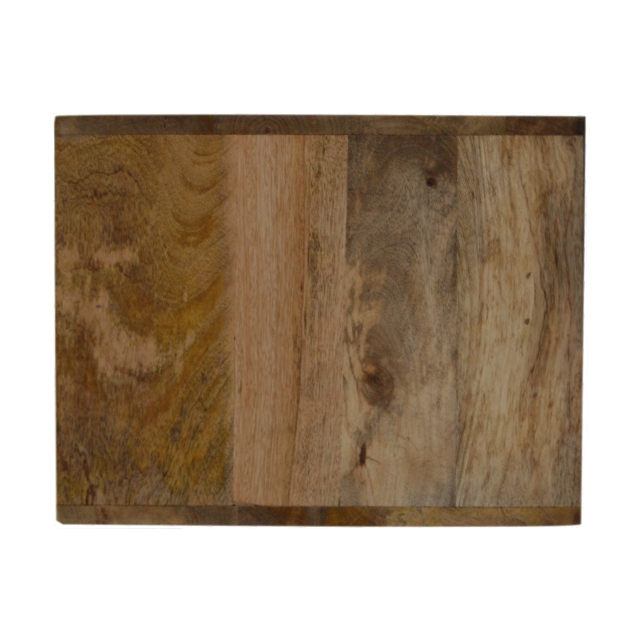 Oak-ish Floating Nightstand - Solid Mango Wood Bedside Table for Bedroom - product view 6 showing handcrafted solid mango...