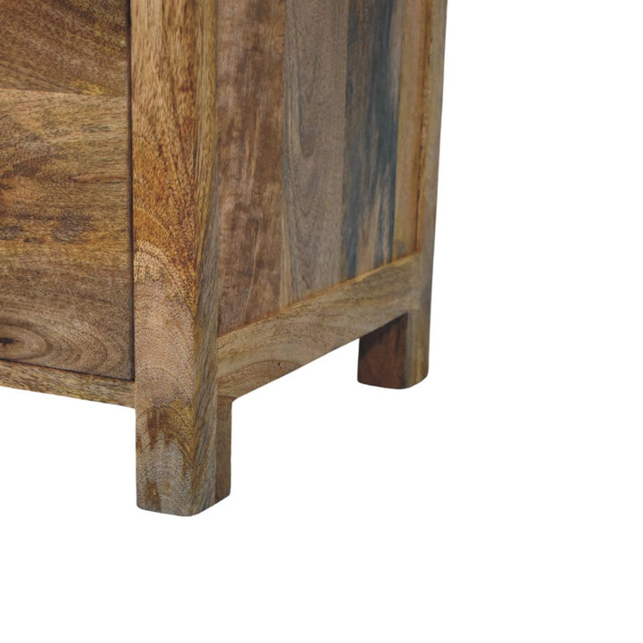 Oakish Solid Mango Wood Storage Chest - product view 6 showing handcrafted solid mango wood dresser
