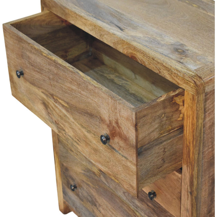 Oakish Solid Mango Wood Storage Chest - product view 5 showing handcrafted solid mango wood dresser