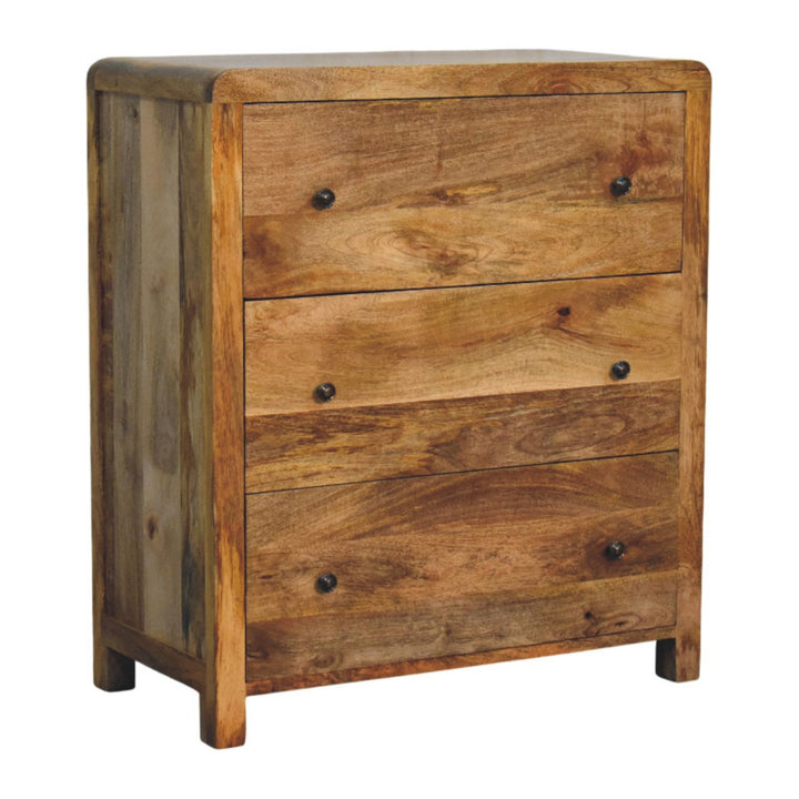 Oakish Solid Mango Wood Storage Chest - main view showing handcrafted solid mango wood dresser