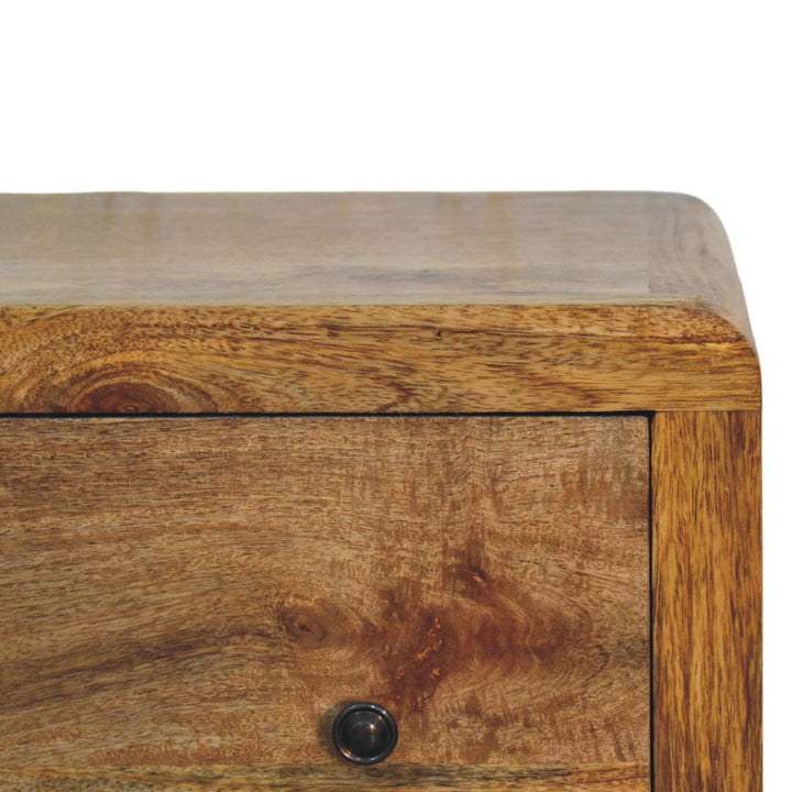 Oakish Solid Mango Wood Storage Chest - product view 3 showing handcrafted solid mango wood dresser