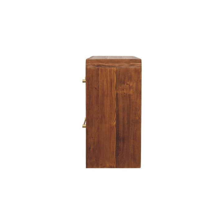 Oakline Four Drawer Dresser - Solid Mango Wood Storage Chest for Bedroom - product view 8 showing handcrafted solid mango...