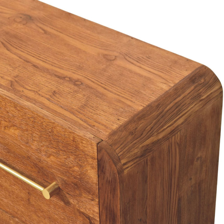 Oakline Four Drawer Dresser - Solid Mango Wood Storage Chest for Bedroom - product view 5 showing handcrafted solid mango...