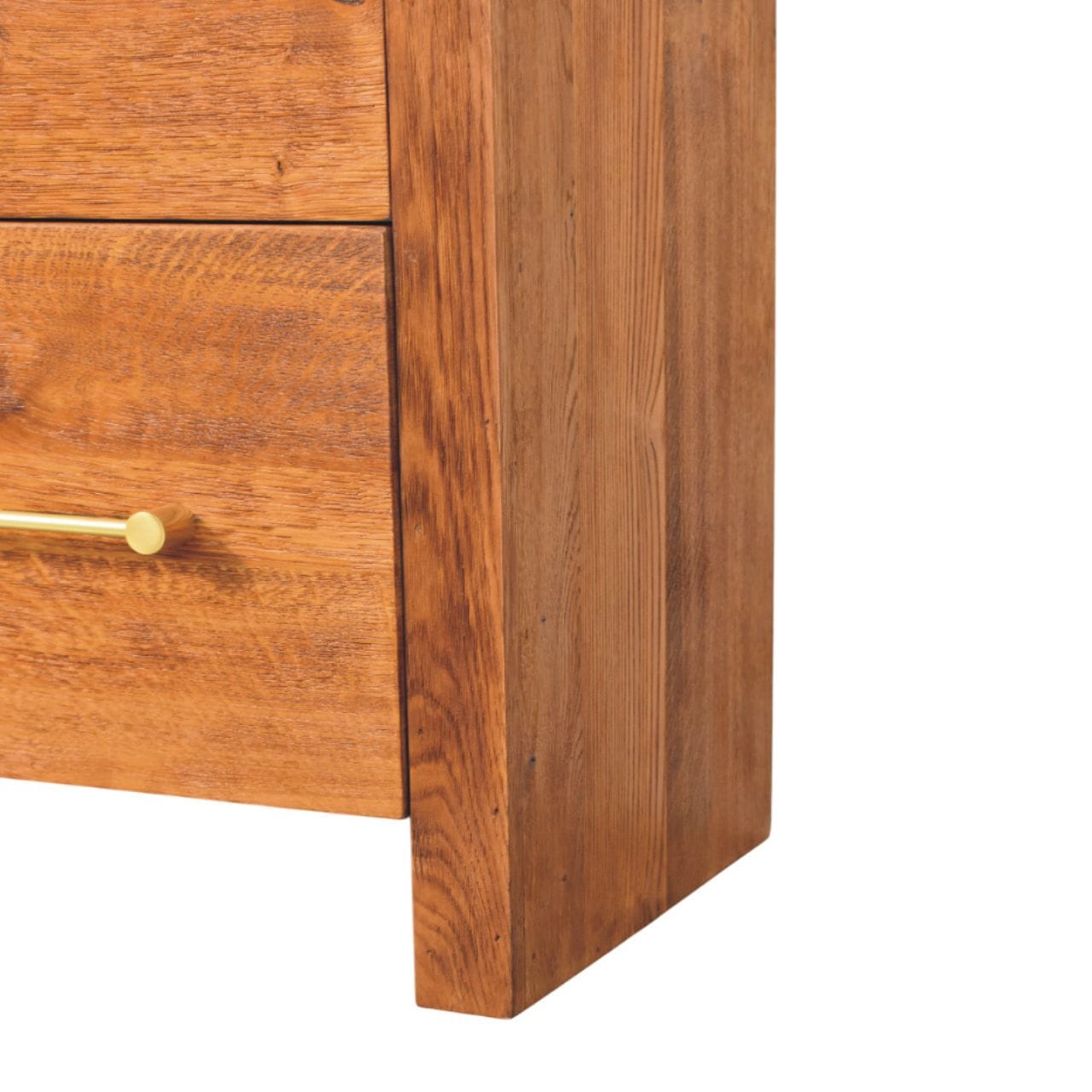 Oakline Four Drawer Dresser - Solid Mango Wood Storage Chest for Bedroom - product view 7 showing handcrafted solid mango...