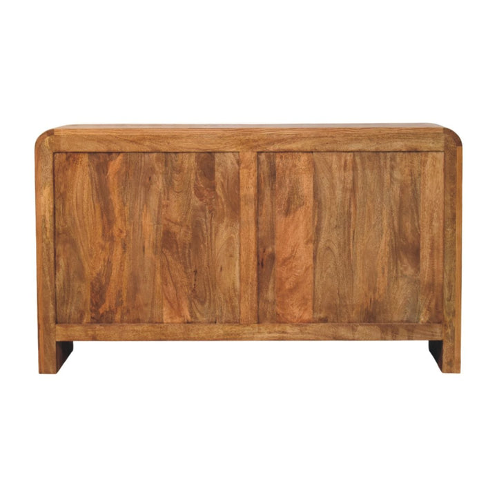 Oakline Four Drawer Dresser - Solid Mango Wood Storage Chest for Bedroom - product view 9 showing handcrafted solid mango...