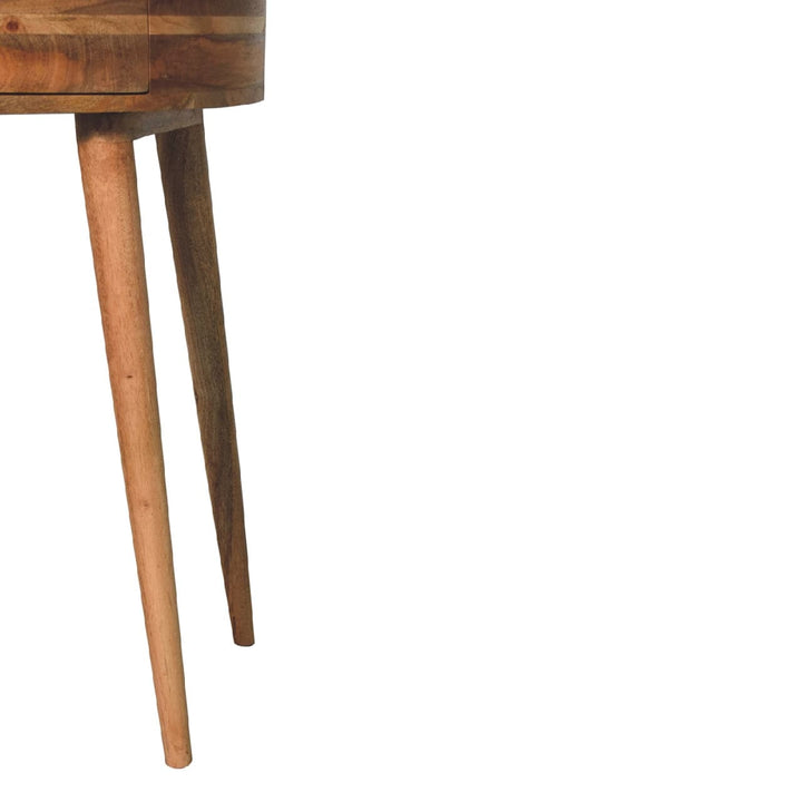Odyssey Oak-ish Console Table - Solid Mango Wood Hallway Console for Entryway - product view 7 showing handcrafted solid...