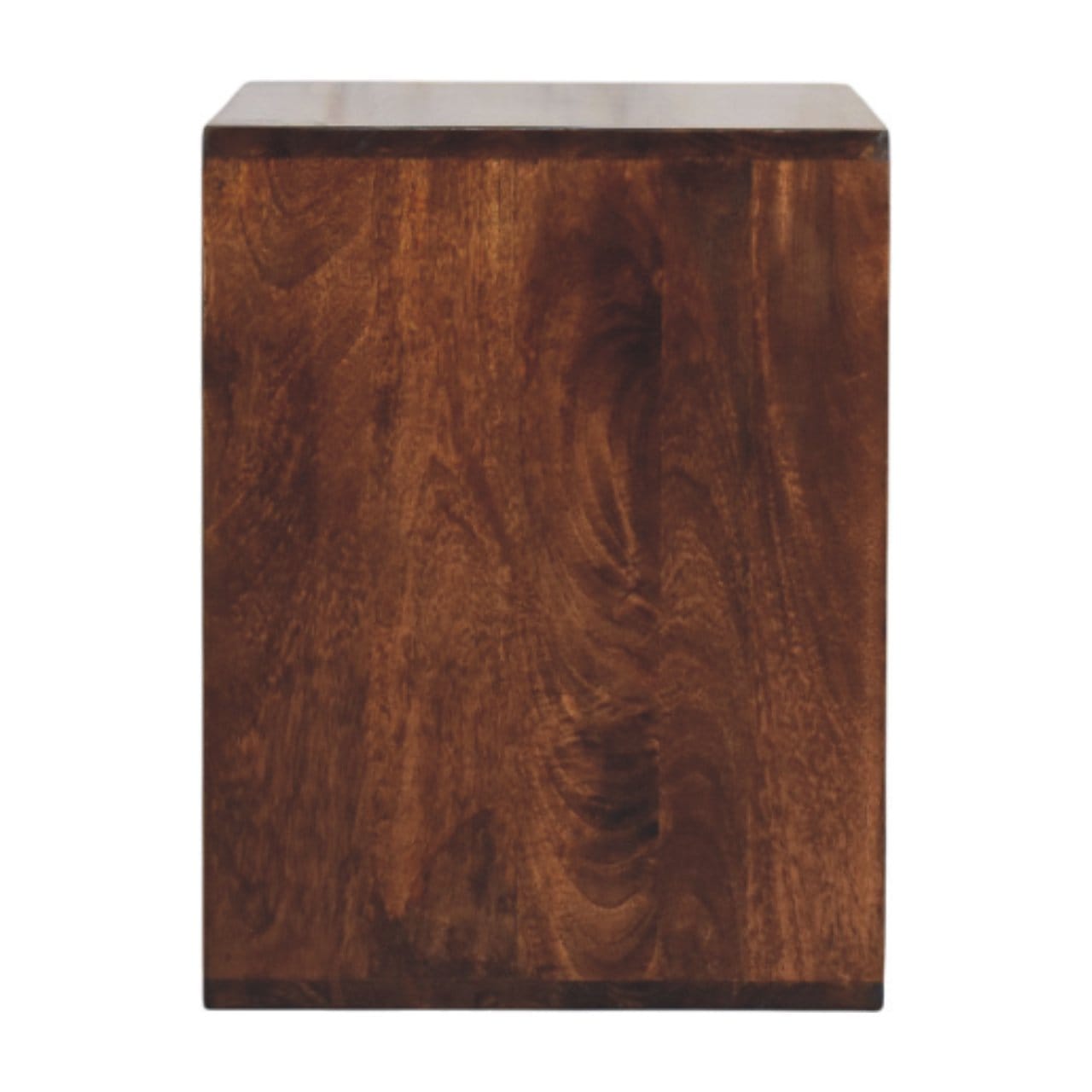 Open California Walnut End Table - Solid Mango Wood Side Table for Living Room - product view 9 showing handcrafted solid...
