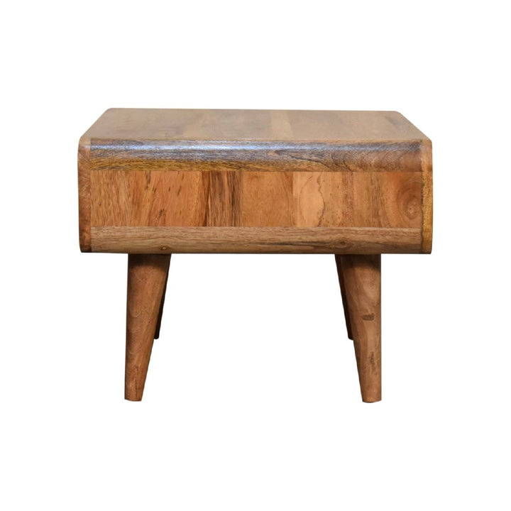 Open Oak-ish Coffee Table - Solid Mango Wood Table for Living Room - product view 9 showing handcrafted solid mango wood...