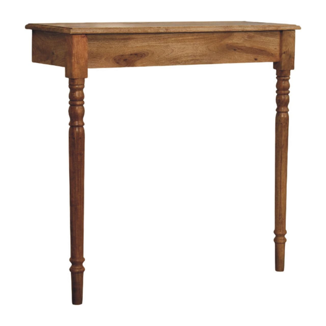 Solid Mango Wood Wall-Mounted Radiator Console Table - main view showing handcrafted solid mango wood console table