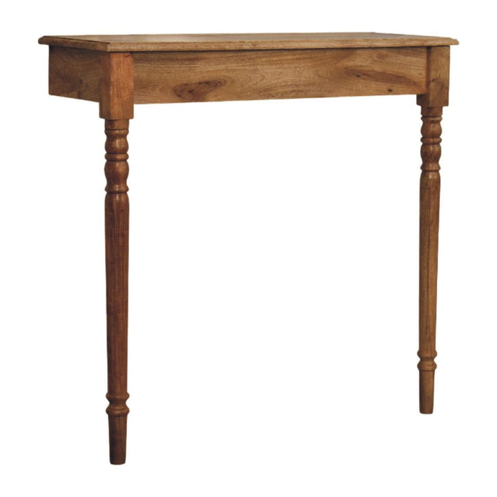 Solid Mango Wood Wall-Mounted Radiator Console Table - main view showing handcrafted solid mango wood console table