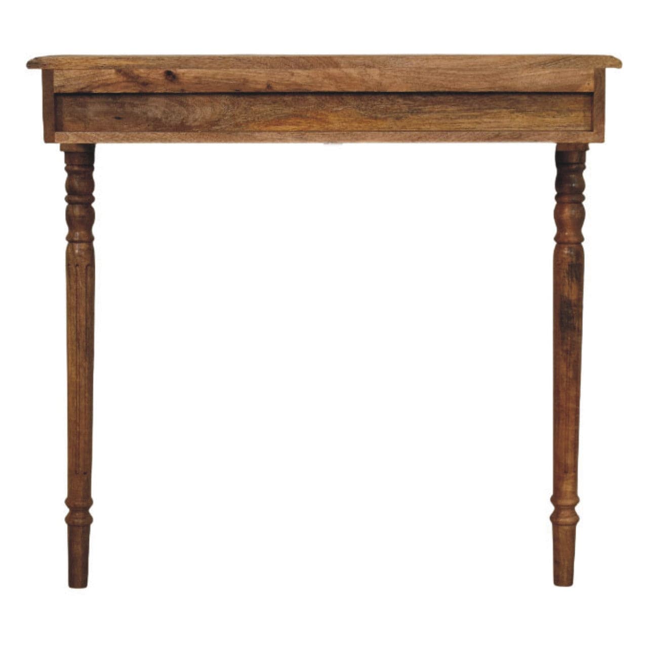 Solid Mango Wood Wall-Mounted Radiator Console Table - product view 6 showing handcrafted solid mango wood console table