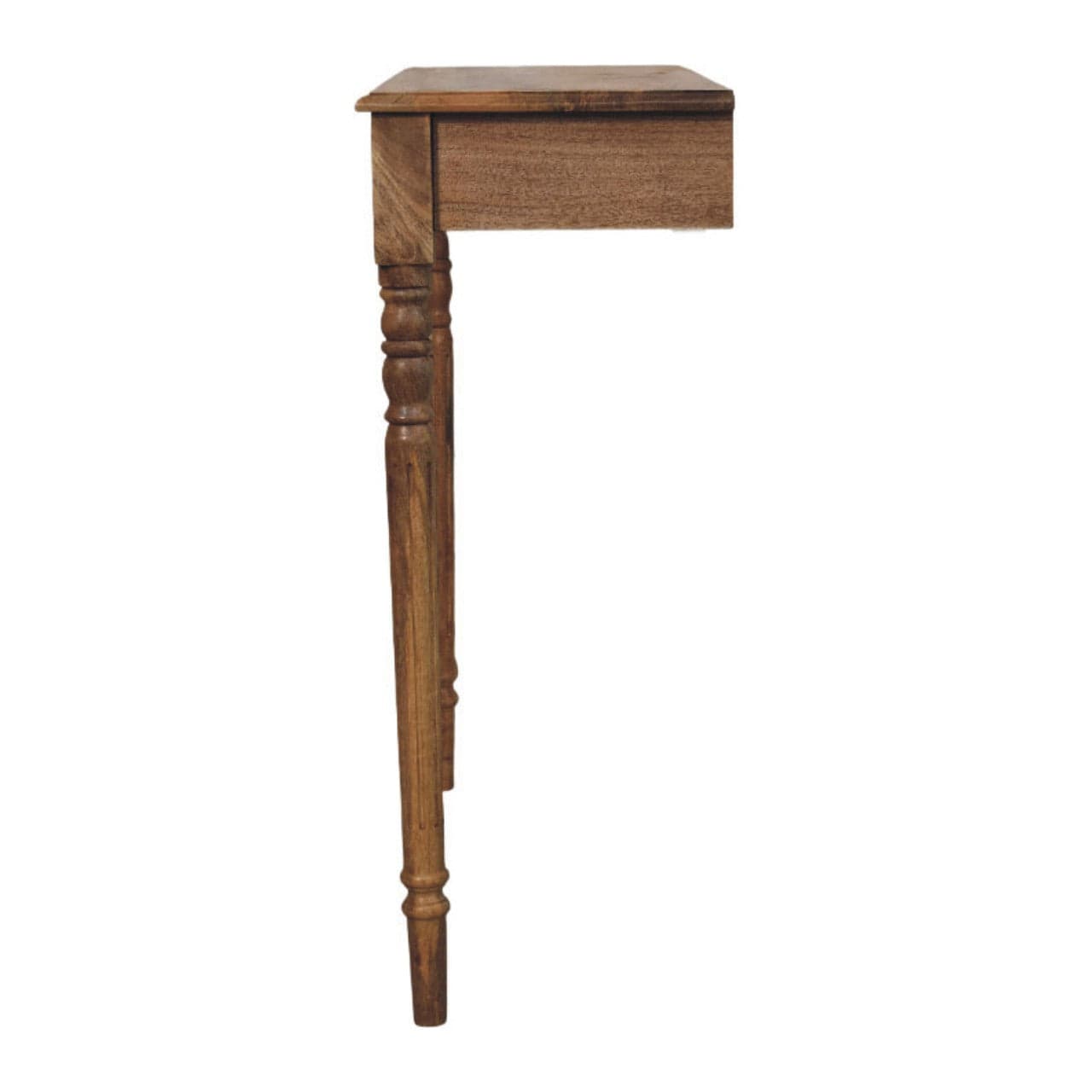 Solid Mango Wood Wall-Mounted Radiator Console Table - product view 7 showing handcrafted solid mango wood console table