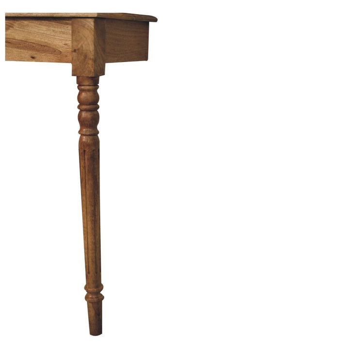 Solid Mango Wood Wall-Mounted Radiator Console Table - product view 5 showing handcrafted solid mango wood console table