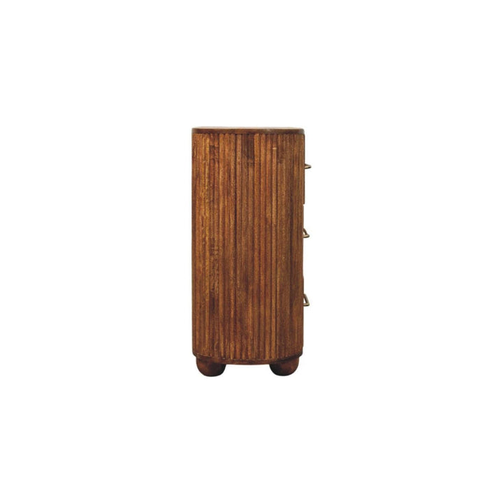 Ridgefront Dresser - Solid Mango Wood Storage Chest for Bedroom - product view 8 showing handcrafted solid mango wood dresser