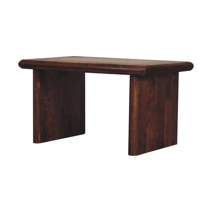 Rio Coffee Table - Solid Mango Wood Center Table for Living Room - product view 3 showing handcrafted solid mango wood...