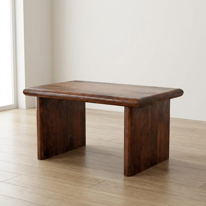 Rio Coffee Table - Solid Mango Wood Center Table for Living Room - main view showing handcrafted solid mango wood coffee...