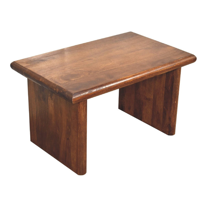Rio Coffee Table - Solid Mango Wood Center Table for Living Room - product view 7 showing handcrafted solid mango wood...