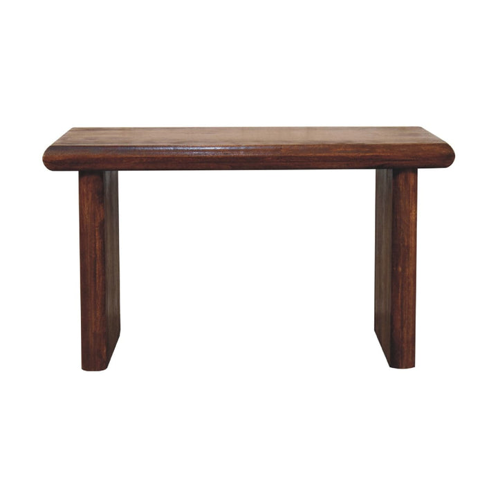 Rio Coffee Table - Solid Mango Wood Center Table for Living Room - product view 2 showing handcrafted solid mango wood...