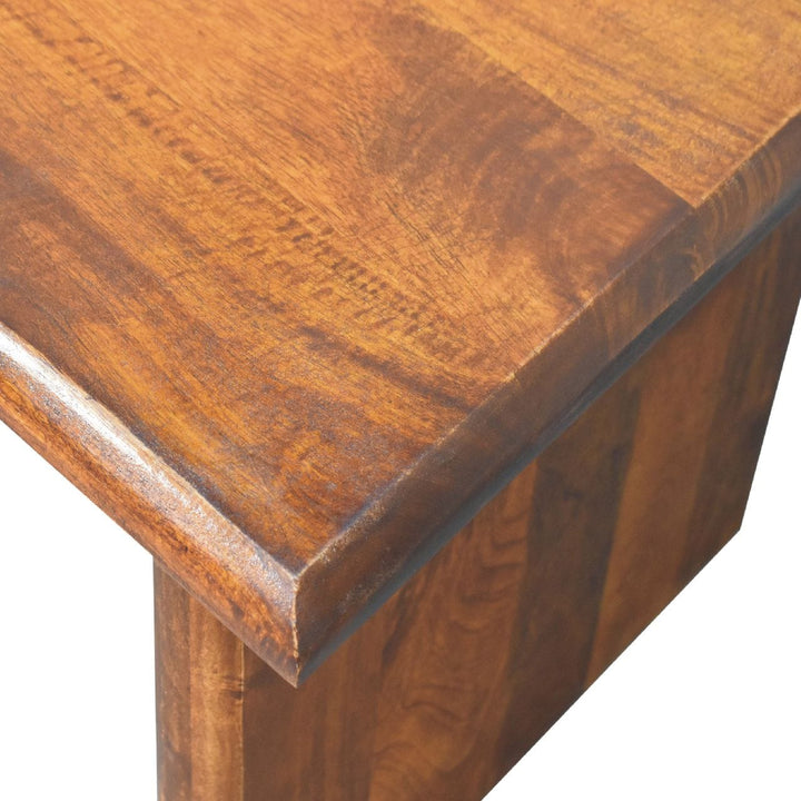 Rio Coffee Table - Solid Mango Wood Center Table for Living Room - product view 8 showing handcrafted solid mango wood...