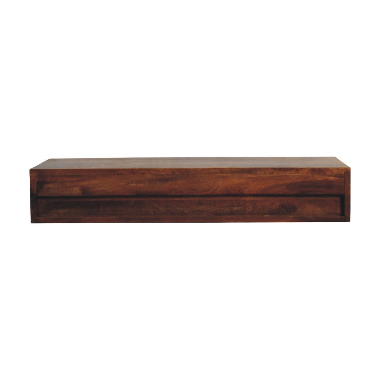 Roasted Almond Slim Console Table in Solid Mango Wood - product view 8 showing handcrafted solid mango wood console table