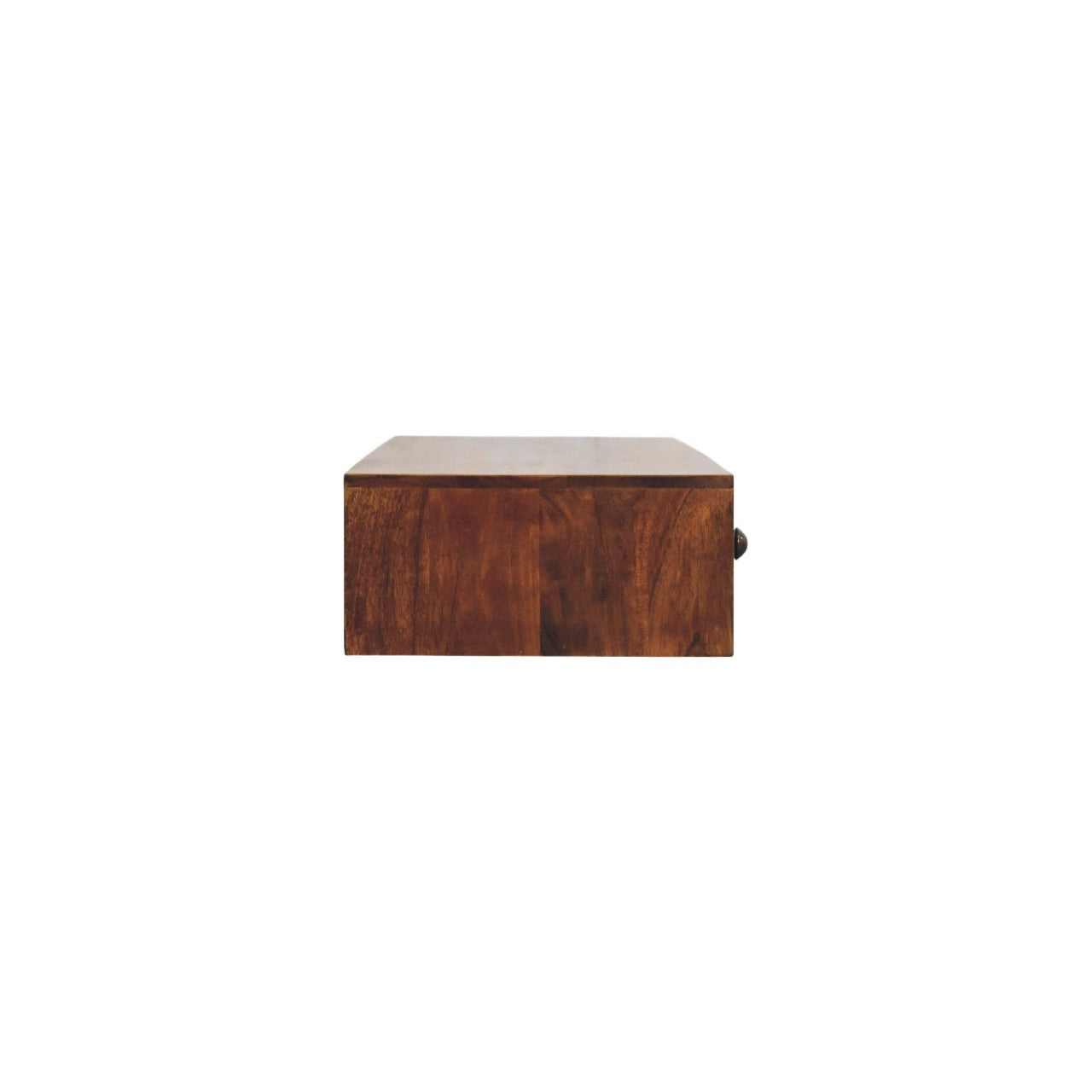 Roasted Almond Slim Console Table in Solid Mango Wood - product view 7 showing handcrafted solid mango wood console table