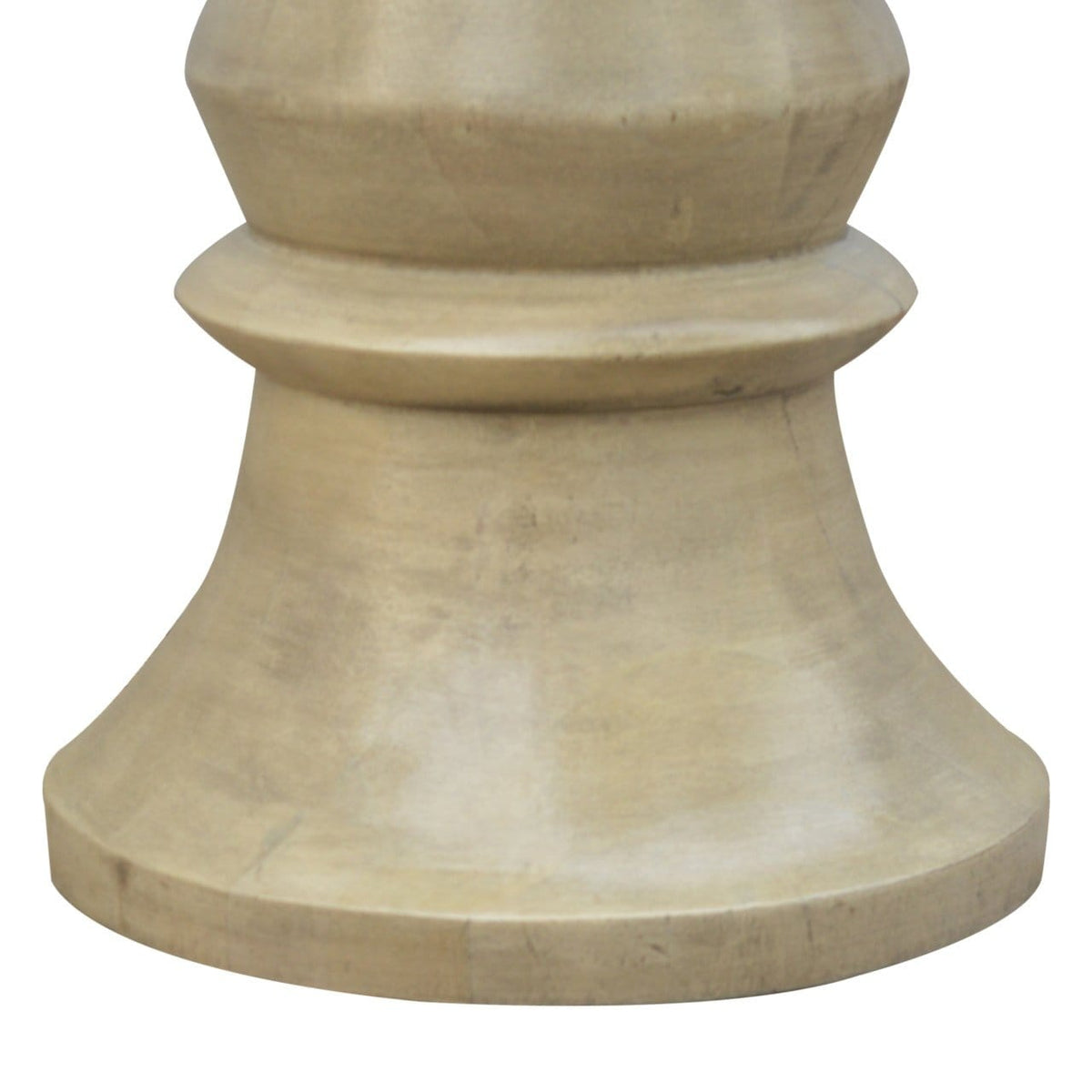 Roman Style Accent Stool - Solid Mango Wood Accent Seating - product view 5 showing handcrafted solid mango wood stool