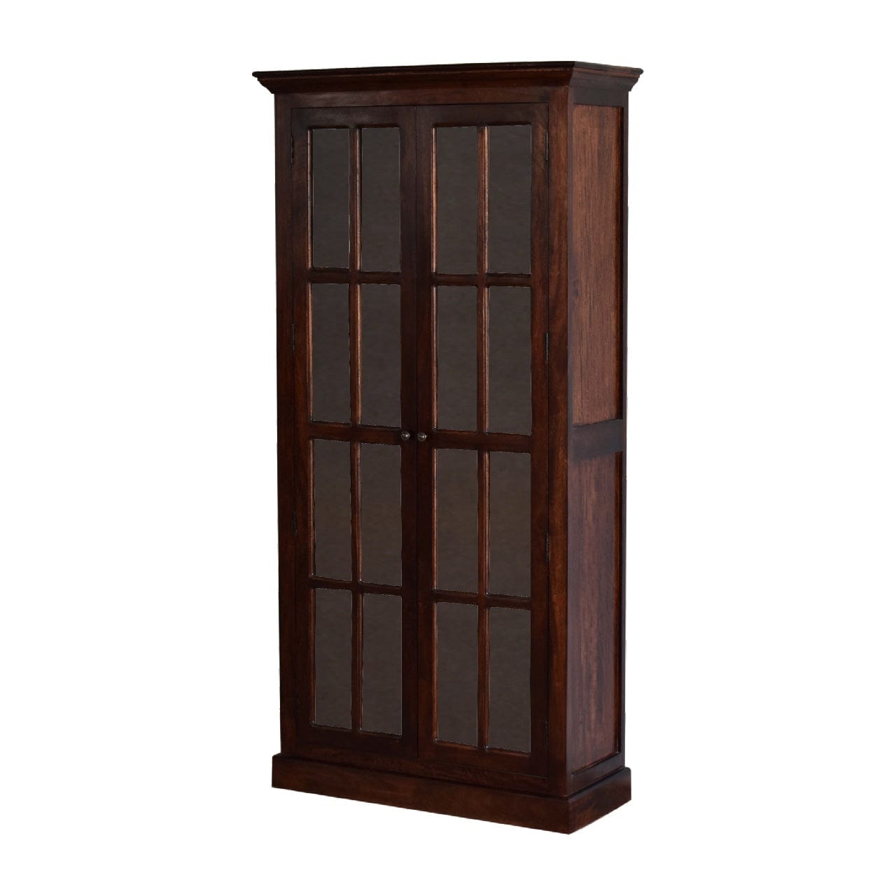 Rustic Lodge Tall Cherry Glazed Sideboard - Solid Mango Wood Buffet Cabinet for Dining Room - product view 2 showing...
