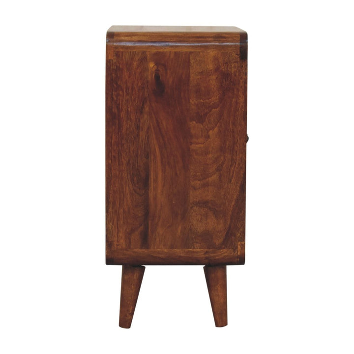 Rustic Lodge Mini Classic Chestnut Sideboard - Solid Mango Wood Buffet Cabinet for Dining Room - product view 9 showing...