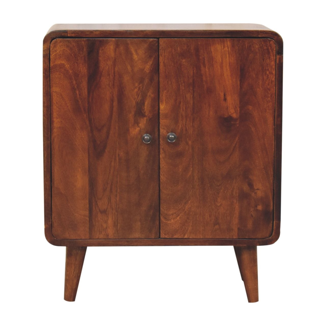 Rustic Lodge Mini Classic Chestnut Sideboard - Solid Mango Wood Buffet Cabinet for Dining Room - product view 2 showing...
