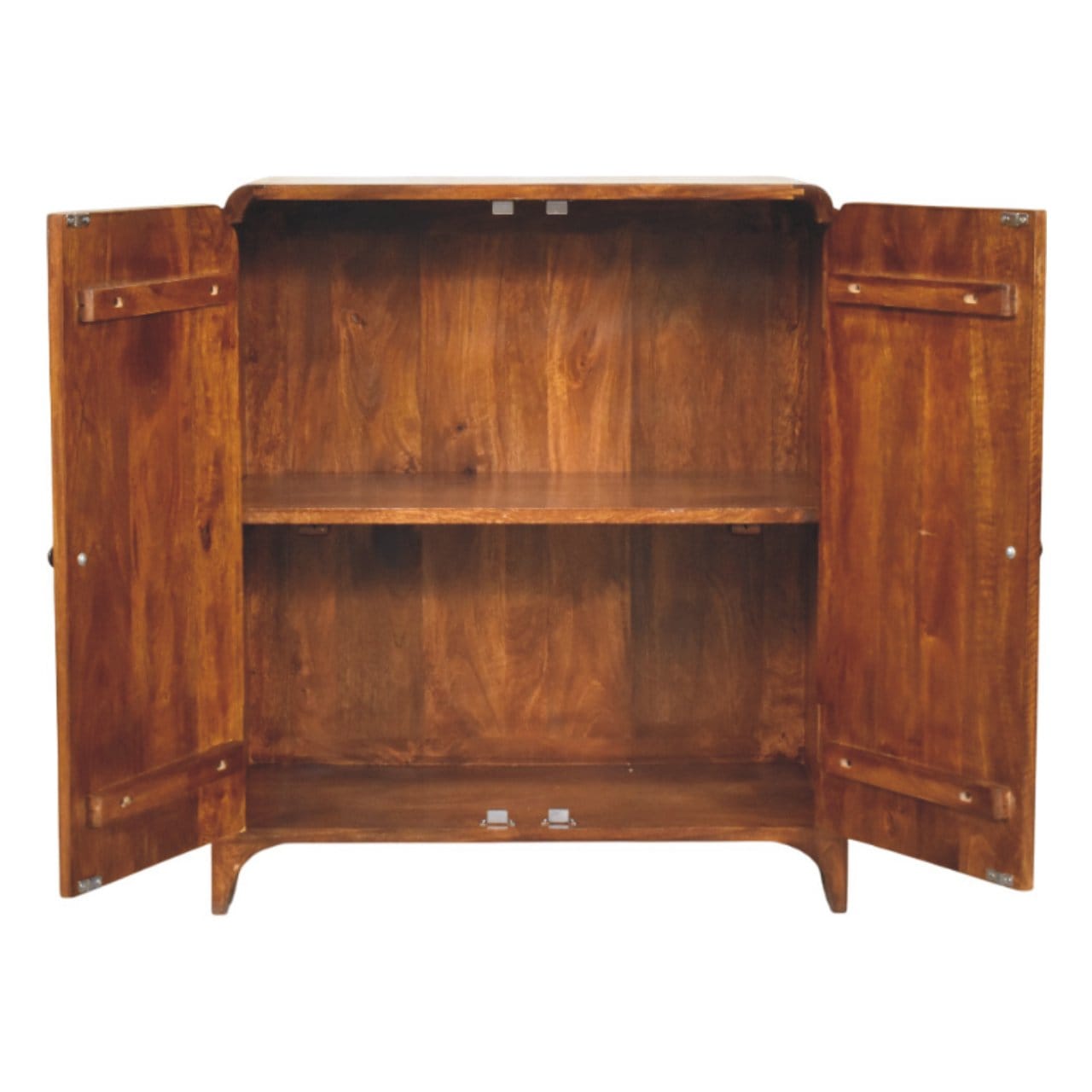 Rustic Lodge Newton Chestnut Sideboard - Solid Mango Wood Buffet Cabinet for Dining Room - product view 6 showing...