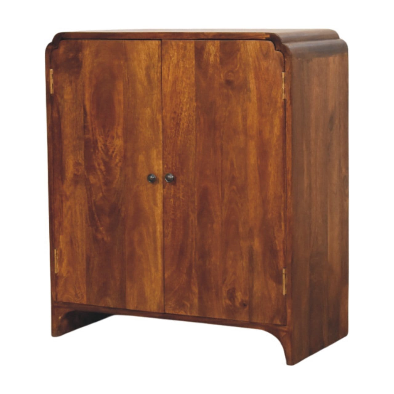Rustic Lodge Newton Chestnut Sideboard - Solid Mango Wood Buffet Cabinet for Dining Room - product view 2 showing...