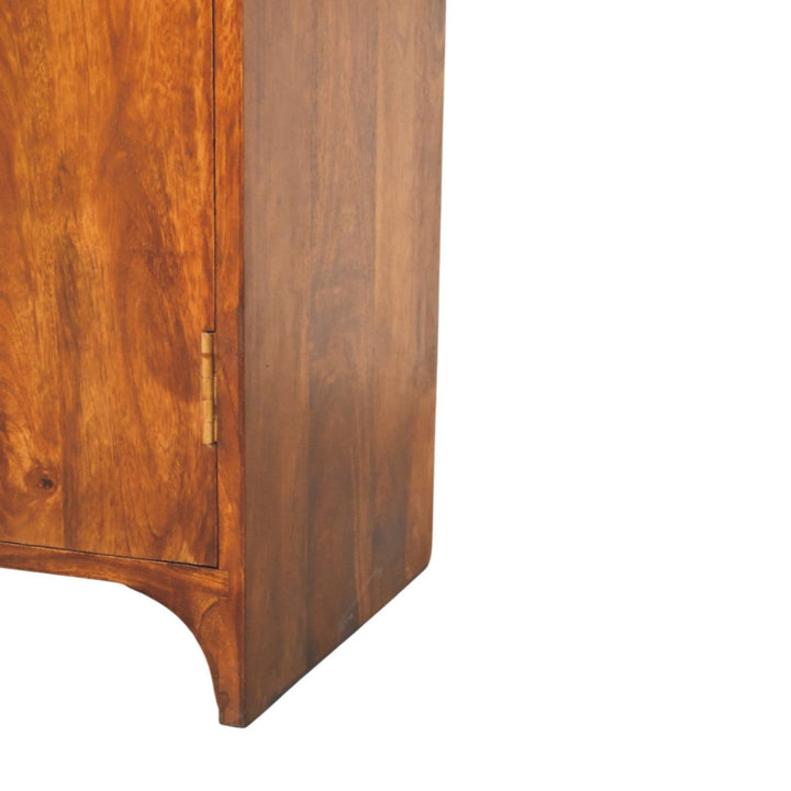 Rustic Lodge Newton Chestnut Sideboard - Solid Mango Wood Buffet Cabinet for Dining Room - product view 7 showing...